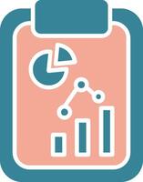 Report Glyph Two Color Icon vector