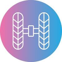 Wheel Alignment Line Gradient Circle Icon vector