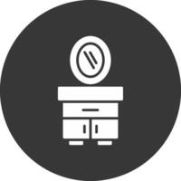 Vanity Set Glyph Inverted Icon vector