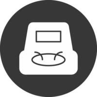 Bean Bag Glyph Inverted Icon vector