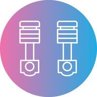 Pistons Line Gradient Circle Icon vector
