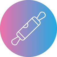 Rolling Pin Line Gradient Circle Icon vector