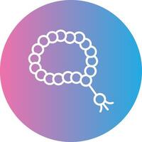 Tasbih Line Gradient Circle Icon vector