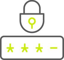 Password Line Two Color Icon vector