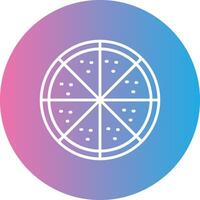 Pizza Line Gradient Circle Icon vector