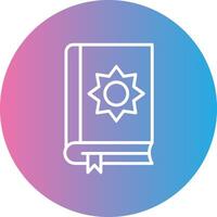 Holy Book Line Gradient Circle Icon vector