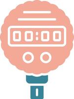 Pressure Gauge Glyph Two Color Icon vector