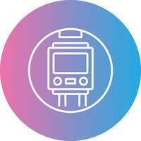 Metro Line Gradient Circle Icon vector