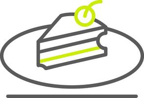 Piece Of Cake Line Two Color Icon vector