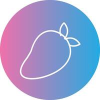 Mango Line Gradient Circle Icon vector