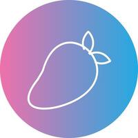 Mango Line Gradient Circle Icon vector