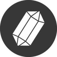 Crystal Glyph Inverted Icon vector