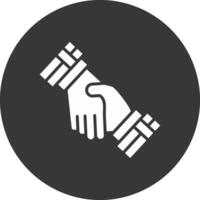 Business Relationship Glyph Inverted Icon vector
