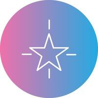 Star Line Gradient Circle Icon vector