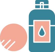 Makeup Remover Glyph Two Color Icon vector