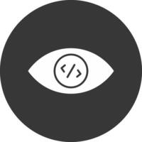Vision Glyph Inverted Icon vector