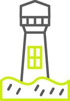 Lighthouse Line Two Color Icon vector