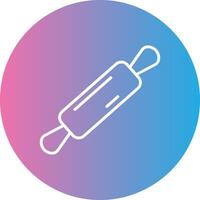 Rolling Pin Line Gradient Circle Icon vector