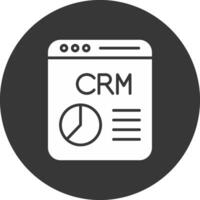 CRM Glyph Inverted Icon vector
