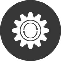Repeat Glyph Inverted Icon vector