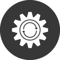 Repeat Glyph Inverted Icon vector