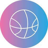 Basketball Line Gradient Circle Icon vector
