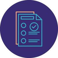 Goods Verification Line Two Color Circle Icon vector