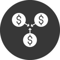 Incomes Glyph Inverted Icon vector
