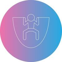 Skipping Line Gradient Circle Icon vector