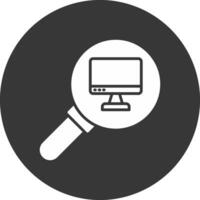 Audit Glyph Inverted Icon vector