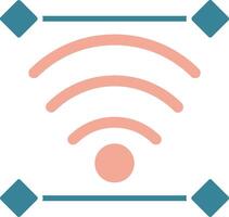 Wireless Glyph Two Color Icon vector