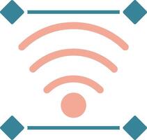 Wireless Glyph Two Color Icon vector