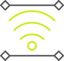 Wireless Line Two Color Icon vector
