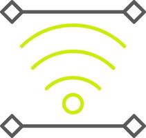 Wireless Line Two Color Icon vector