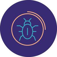 Viruses Storage Line Two Color Circle Icon vector