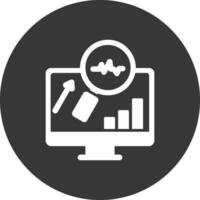 System Monitoring Glyph Inverted Icon vector