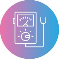 Tester Line Gradient Circle Icon vector