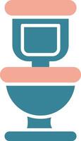 Toilet Glyph Two Color Icon vector