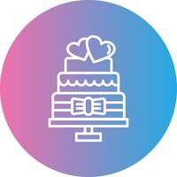 Wedding Cake Line Gradient Circle Icon vector