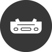 Bumper Glyph Inverted Icon vector