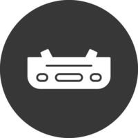 Bumper Glyph Inverted Icon vector