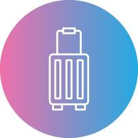 Suitcase Line Gradient Circle Icon vector