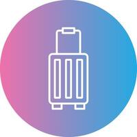 Suitcase Line Gradient Circle Icon vector