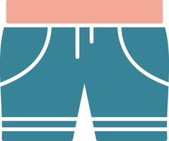 Swim Shorts Glyph Two Color Icon vector