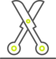 Shears Line Two Color Icon vector