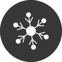 Snowflakes Glyph Inverted Icon vector