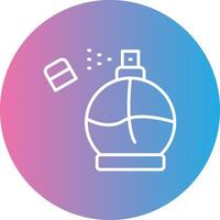 Perfume Line Gradient Circle Icon vector