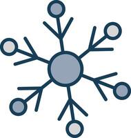 Snowflakes Line Filled Grey Icon vector