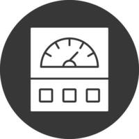 Ammeter Glyph Inverted Icon vector