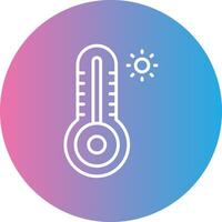 Thermometer Line Gradient Circle Icon vector